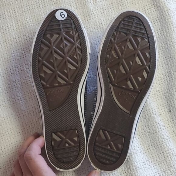 Converse All Star CTAS Shoreline Blue & White Striped Sz. 6 Slipon Sneaker - Picture 8 of 8